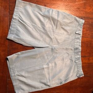 Nike Golf Shorts Men's 36 Gr blue Flat Front Dri-Fit‎ Polyester Spandex Athletic